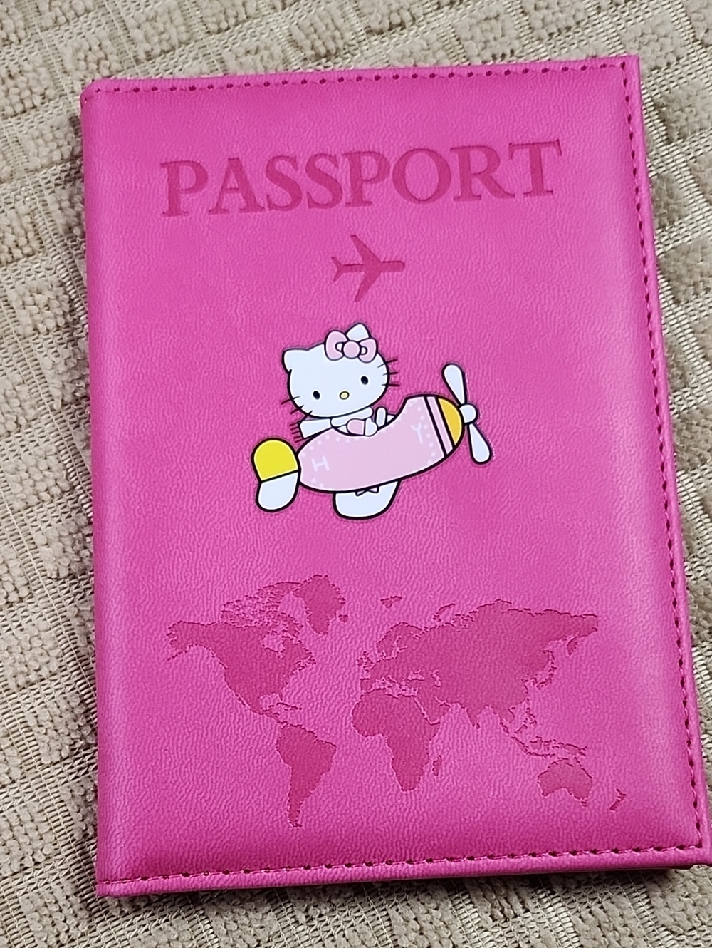 Hello kitty passport cover dark pink